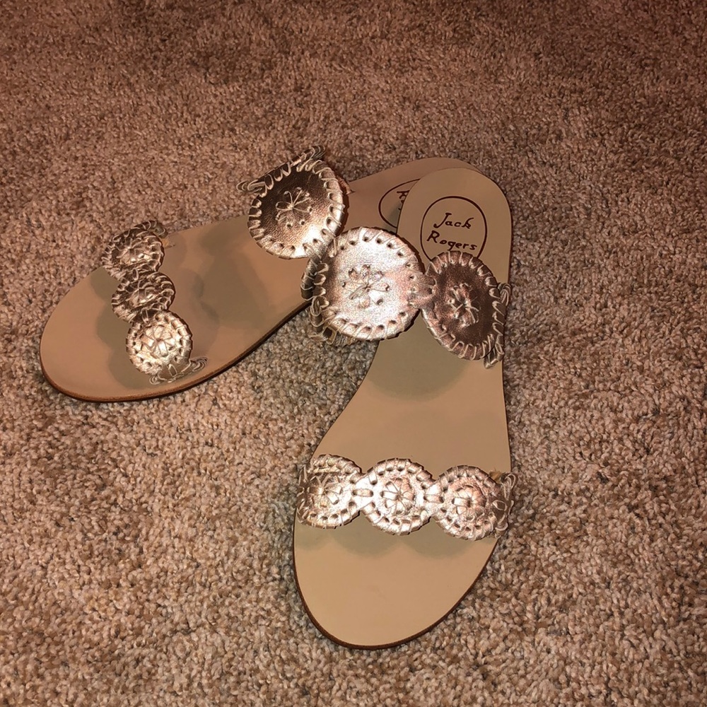 Jack Rogers Gold Lauren Sandal